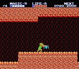 Zelda 2 - The adventure of Link sur Nes, la soluce du labyrinthe de la montagne de la mort