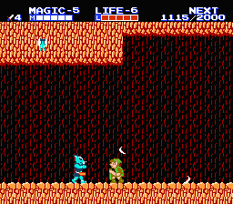 Zelda 2 - The adventure of Link sur Nes, la soluce du labyrinthe de la montagne de la mort