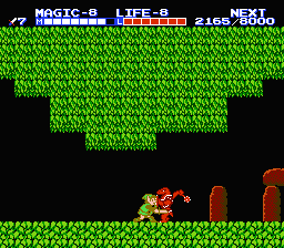 Zelda 2 - The adventure of Link sur Nes, la soluce du palais sur la mer au niveau 6