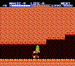 Zelda 2 - The adventure of Link sur Nes, la soluce du palais des 3 yeux de pierre au niveau 7