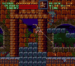 Super Castlevania 4 on Super Nintendo - Level 1 : Gardens and Outbuildings