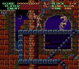 Super Castlevania 4 on Super Nintendo - Level 1 : Gardens and Outbuildings