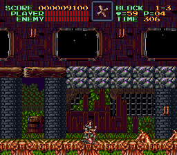 Super Castlevania 4 on Super Nintendo - Level 1 : Gardens and Outbuildings