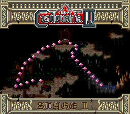 Super Castlevania 4 on Super Nintendo - Level 2 : Cemetery, swamps and river