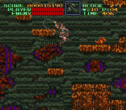 Super Castlevania 4 on Super Nintendo - Level 2 : Cemetery, swamps and river