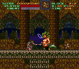 Super Castlevania 4 on Super Nintendo - Level 2 : Cemetery, swamps and river