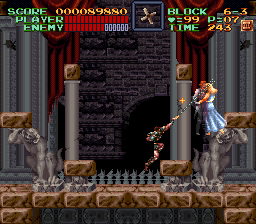 Super Castlevania 4 sur Super Nintendo - Niveau 6 : L'entre de Castlevania