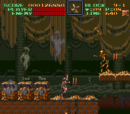 Super Castlevania 4 on Super Nintendo - Level 9 : The treasure room