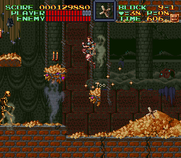 Super Castlevania 4 on Super Nintendo - Level 9 : The treasure room