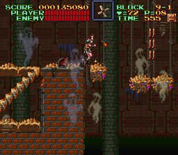 Super Castlevania 4 on Super Nintendo - Level 9 : The treasure room