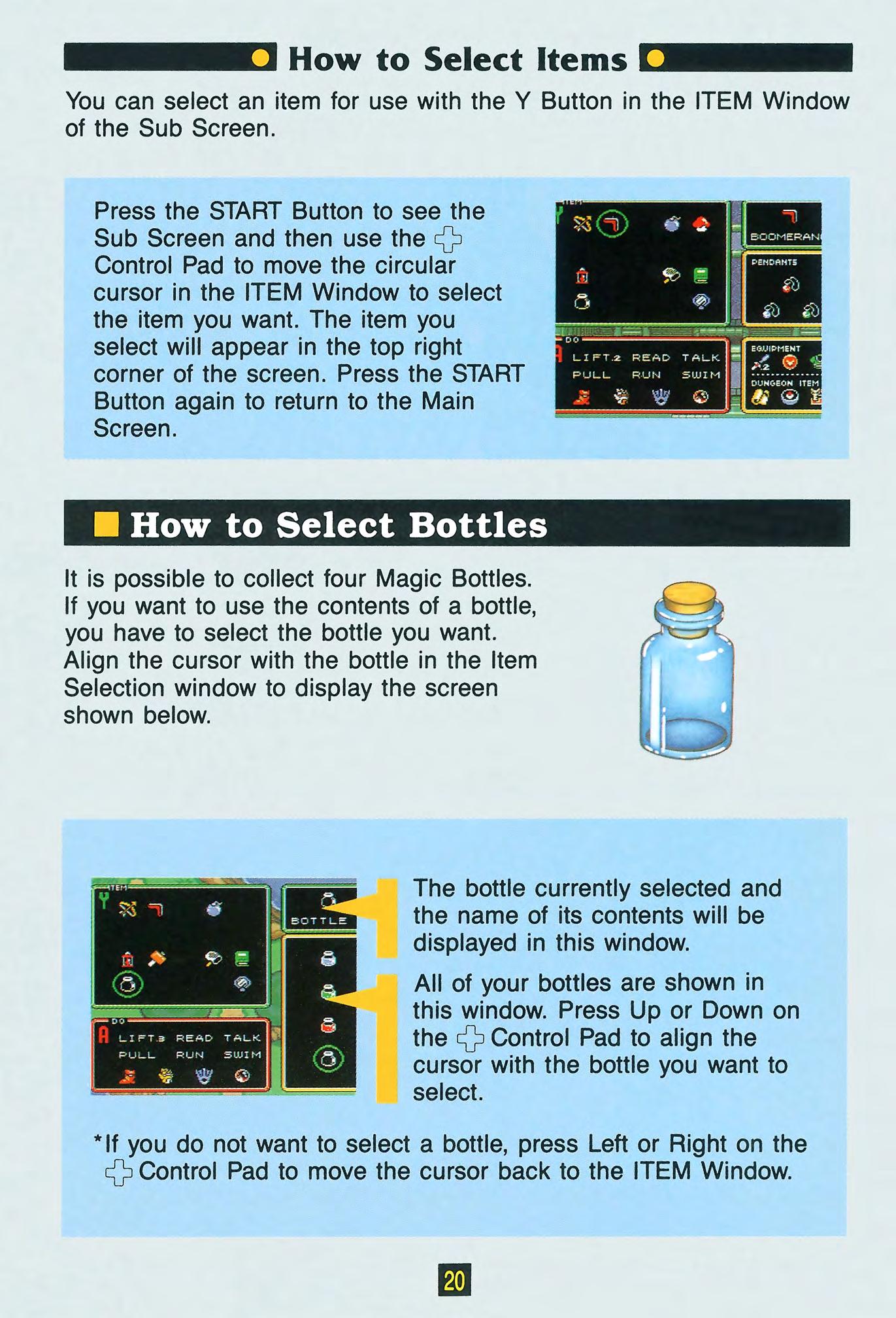Zelda 3 ALTTP Super Nes : La notice de Zelda III A Link To The Past sur Snes Mini et Game Boy Advance