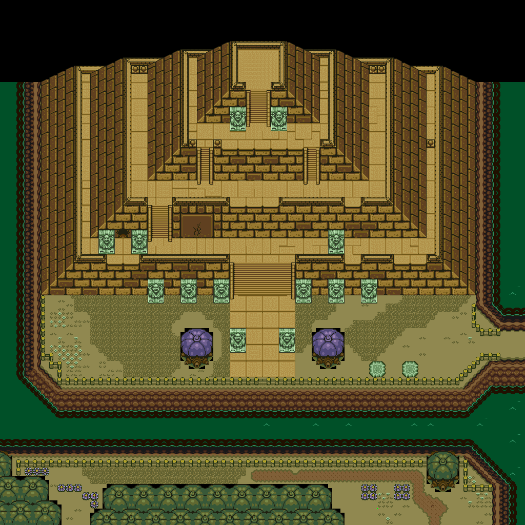 Zelda 3 ALTTP Super Nes : Carte du monde des ténèbres de Zelda III A Link To The Past sur Snes Mini et Game Boy Advance