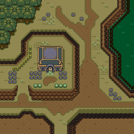 Zelda 3 ALTTP Super Nes : Carte du monde des ténèbres de Zelda III A Link To The Past sur Snes Mini et Game Boy Advance