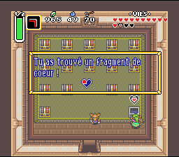 Zelda 3 sur Super Nes : Zelda3, 1/4 de coeur (tous les quarts de coeurs de Zelda III sur super nintendo et GBA)