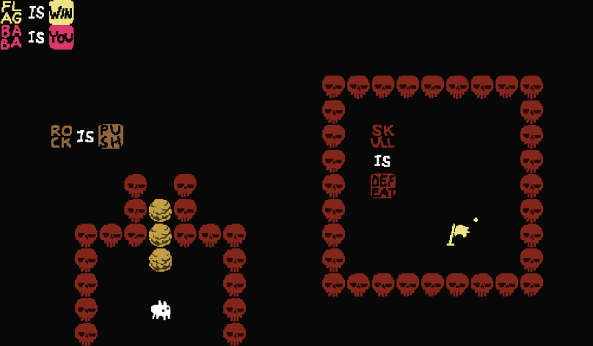 Baba is You sur Switch et Pc -  Carte : Niveau 4 - Still Out Of Reach : Le niveau  rsoudre