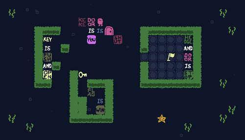 Baba is You sur Switch et Pc -  The Lake : Niveau 10 - Two Doors