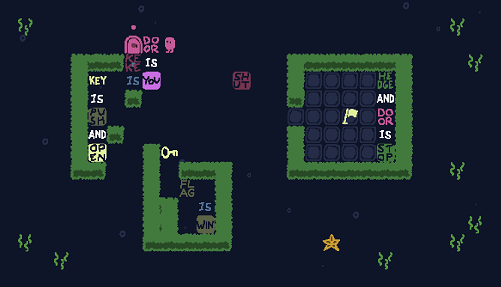 Baba is You sur Switch et Pc -  The Lake : Niveau 10 - Two Doors