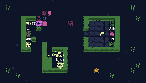 Baba is You sur Switch et Pc -  The Lake : Niveau 10 - Two Doors