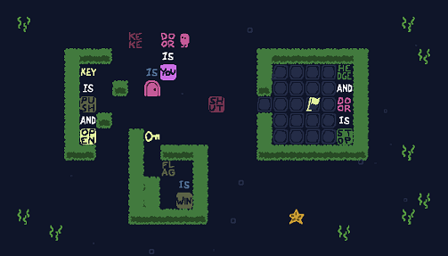 Baba is You sur Switch et Pc -  The Lake : Niveau 10 - Two Doors