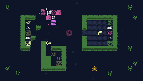 Baba is You sur Switch et Pc -  The Lake : Niveau 10 - Two Doors