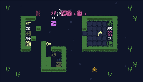 Baba is You sur Switch et Pc -  The Lake : Niveau 10 - Two Doors
