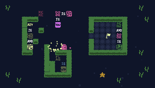 Baba is You sur Switch et Pc -  The Lake : Niveau 10 - Two Doors