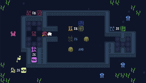 Baba is You sur Switch et Pc -  The Lake : Niveau 2 - Turns