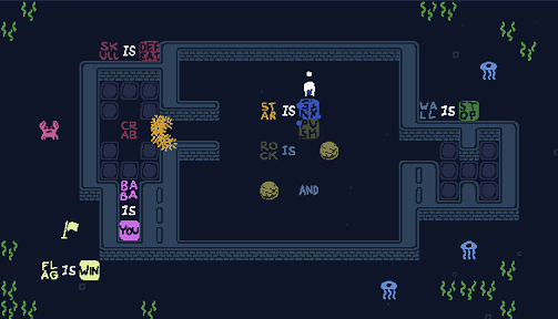 Baba is You sur Switch et Pc -  The Lake : Niveau 2 - Turns