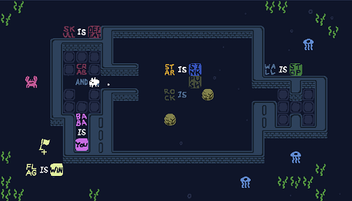 Baba is You sur Switch et Pc -  The Lake : Niveau 2 - Turns