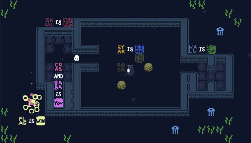 Baba is You sur Switch et Pc -  The Lake : Niveau 2 - Turns