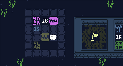 Baba is You sur Switch et Pc -  The Lake : Niveau 5 - Brick Wall