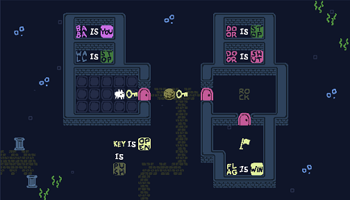 Baba is You sur Switch et Pc -  The Lake : Niveau 6 - Lock