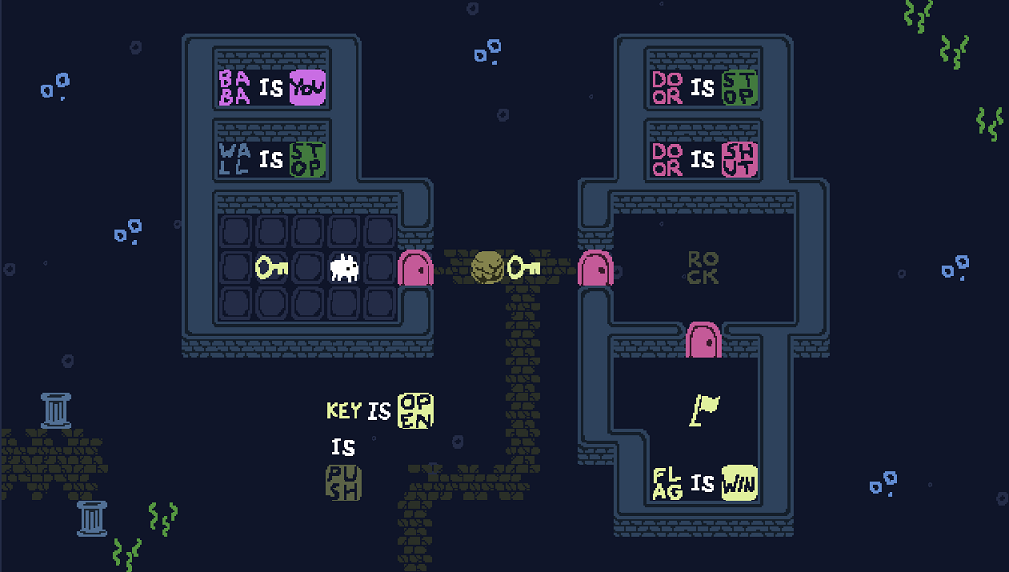 Baba is You sur Switch et Pc -  The Lake : Niveau 6 - Lock : Le niveau  rsoudre