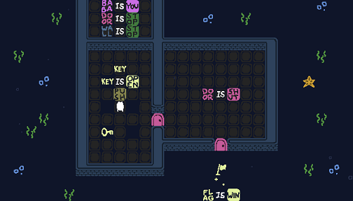 Baba is You sur Switch et Pc -  The Lake : Niveau 7 - Novice Locksmith