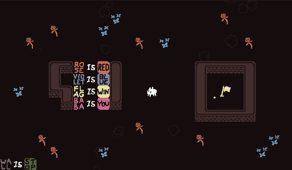 Baba is You sur Switch et Pc -  Solitary Island : Niveau 0 - Poem : Le niveau  rsoudre