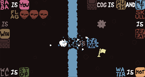Baba is You sur Switch et Pc -  Solitary Island : Niveau 12 - Evaporating River