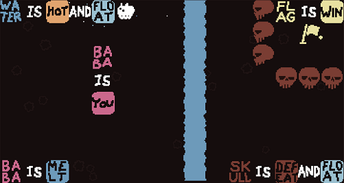 Baba is You sur Switch et Pc -  Solitary Island : Niveau 2 - Warm River