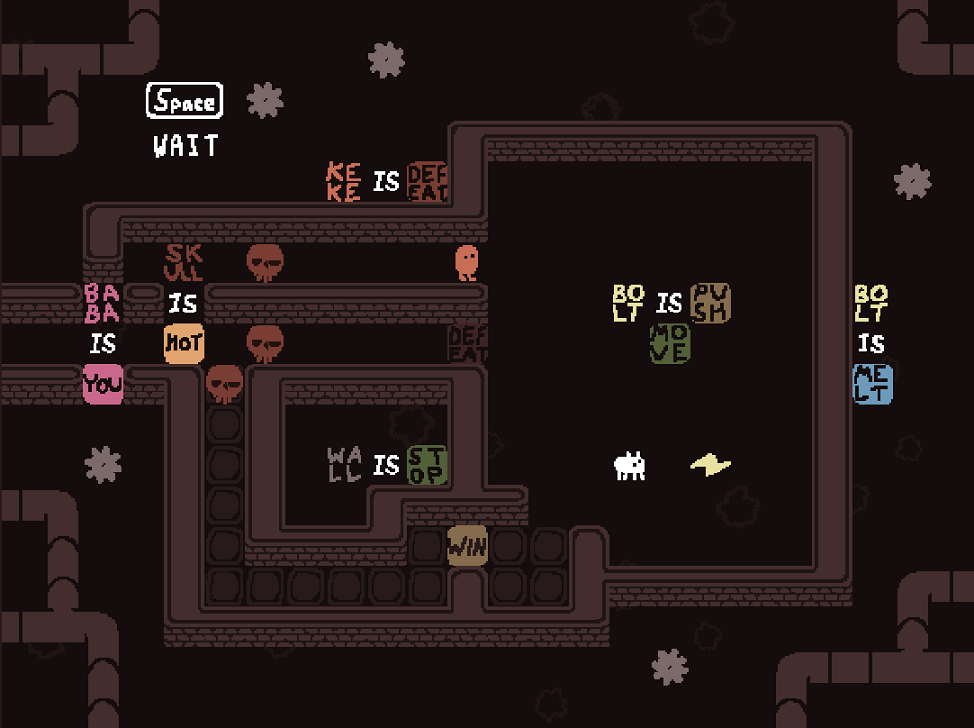 Baba is You sur Switch et Pc -  Solitary Island : Niveau 6 - Research Facility : Le niveau  rsoudre
