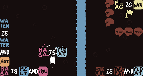 Baba is You sur Switch et Pc -  Solitary Island : Niveau Extra_1 - Boiling River