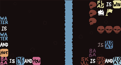 Baba is You sur Switch et Pc -  Solitary Island : Niveau Extra_1 - Boiling River