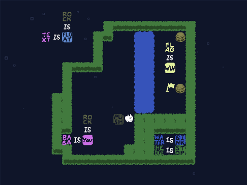 Baba is You sur Switch et Pc -  Solitary Island : Niveau Extra_2 - ...Bridges ?