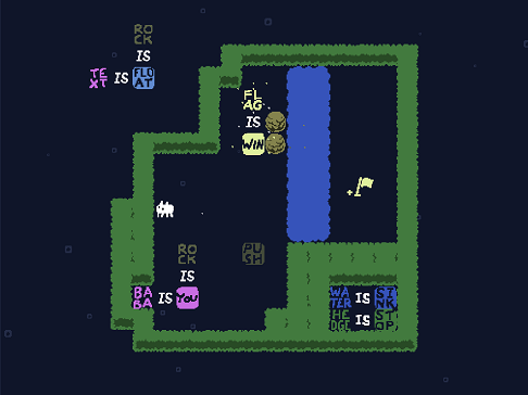 Baba is You sur Switch et Pc -  Solitary Island : Niveau Extra_2 - ...Bridges ?