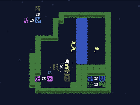 Baba is You sur Switch et Pc -  Solitary Island : Niveau Extra_2 - ...Bridges ?