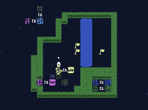 Baba is You sur Switch et Pc -  Solitary Island : Niveau Extra_2 - ...Bridges ?