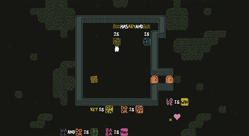 Baba is You sur Switch et Pc -  Temple Ruins : Niveau 6 - Love Is Out There