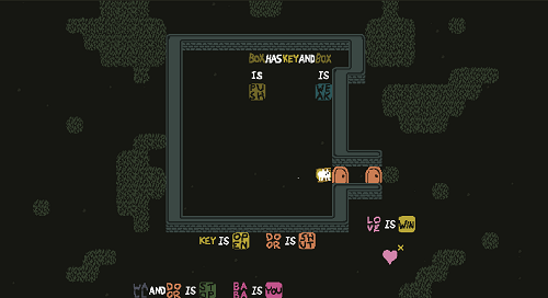 Baba is You sur Switch et Pc -  Temple Ruins : Niveau 6 - Love Is Out There
