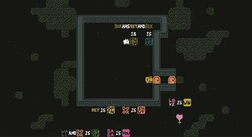 Baba is You sur Switch et Pc -  Temple Ruins : Niveau 6 - Love Is Out There