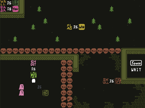 Baba is You sur Switch et Pc -  Temple Ruins : Niveau 7 - Perilous Gang