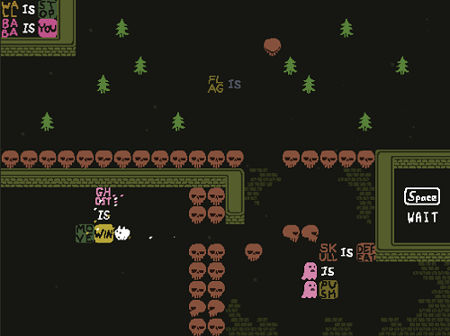 Baba is You sur Switch et Pc -  Temple Ruins : Niveau 7 - Perilous Gang