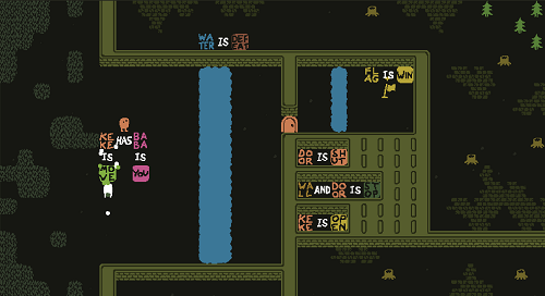 Baba is You sur Switch et Pc -  Temple Ruins : Niveau 8 - Double Moat